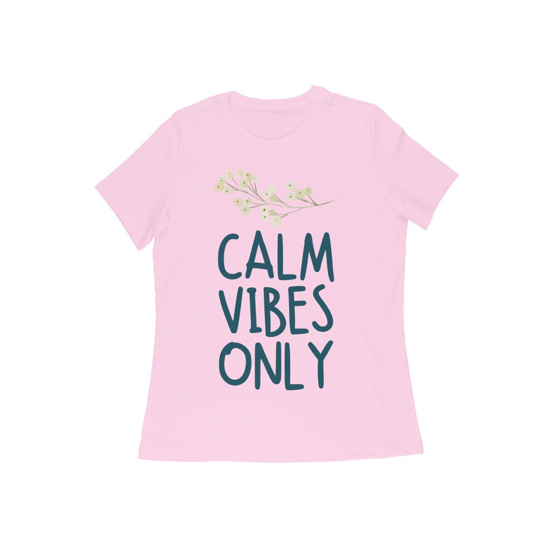 Calm Vibes Only Women's Yoga Tee | Minimalist Zen & Mindful Lifestyle T-Shirt – Vibe Town - Vibe TownFront View - 5804111