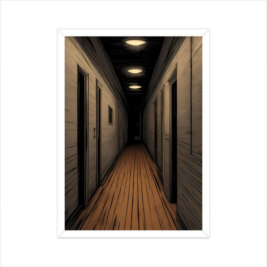 Pathway into Limbo Art Poster | Surreal Minimalist & Existential Perspective Wall Art – Vibe Town - Vibe Town#original_value#