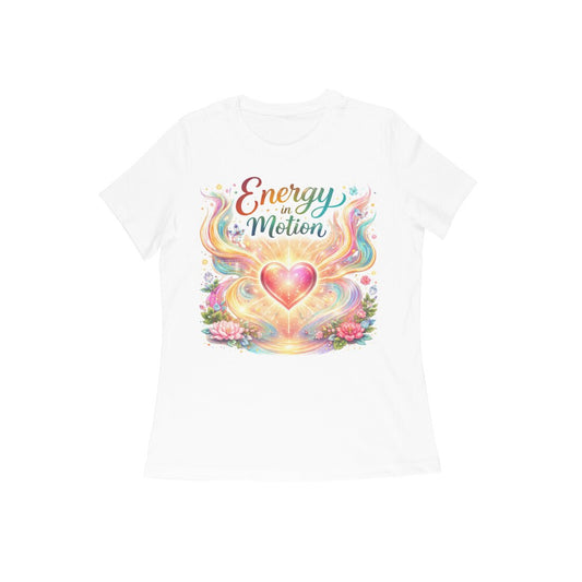 Energy in Motion | Women's Yoga T-Shirt | Mindful Flow & Fitness Wear – Vibe Town - Vibe TownFront View - 5833960